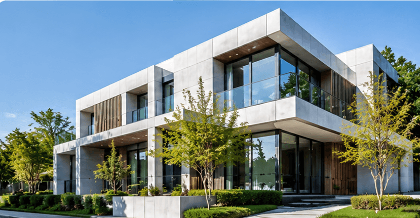 Illustrative contemporary building